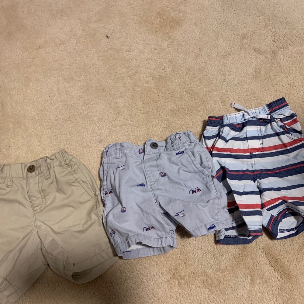 Lot of 3 boys Shorts Size 18-24M Old Navy Children's Place Excellent Used Shape